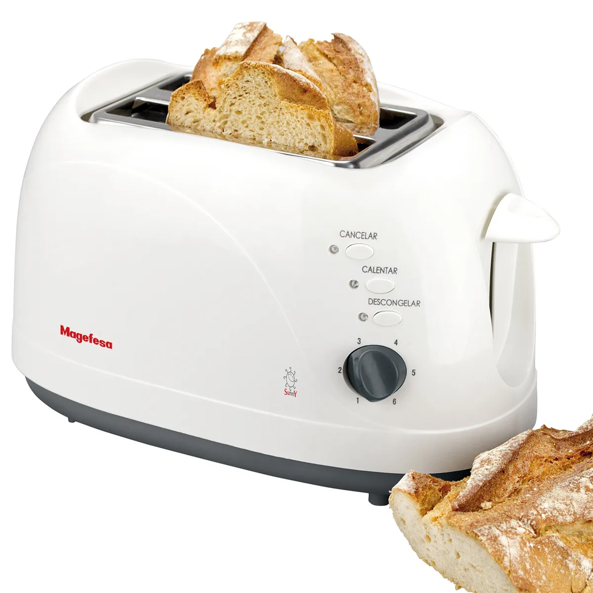 MAGEFESA - Tostador Magefesa Boca Ancha 2 Tostadas. Descongela