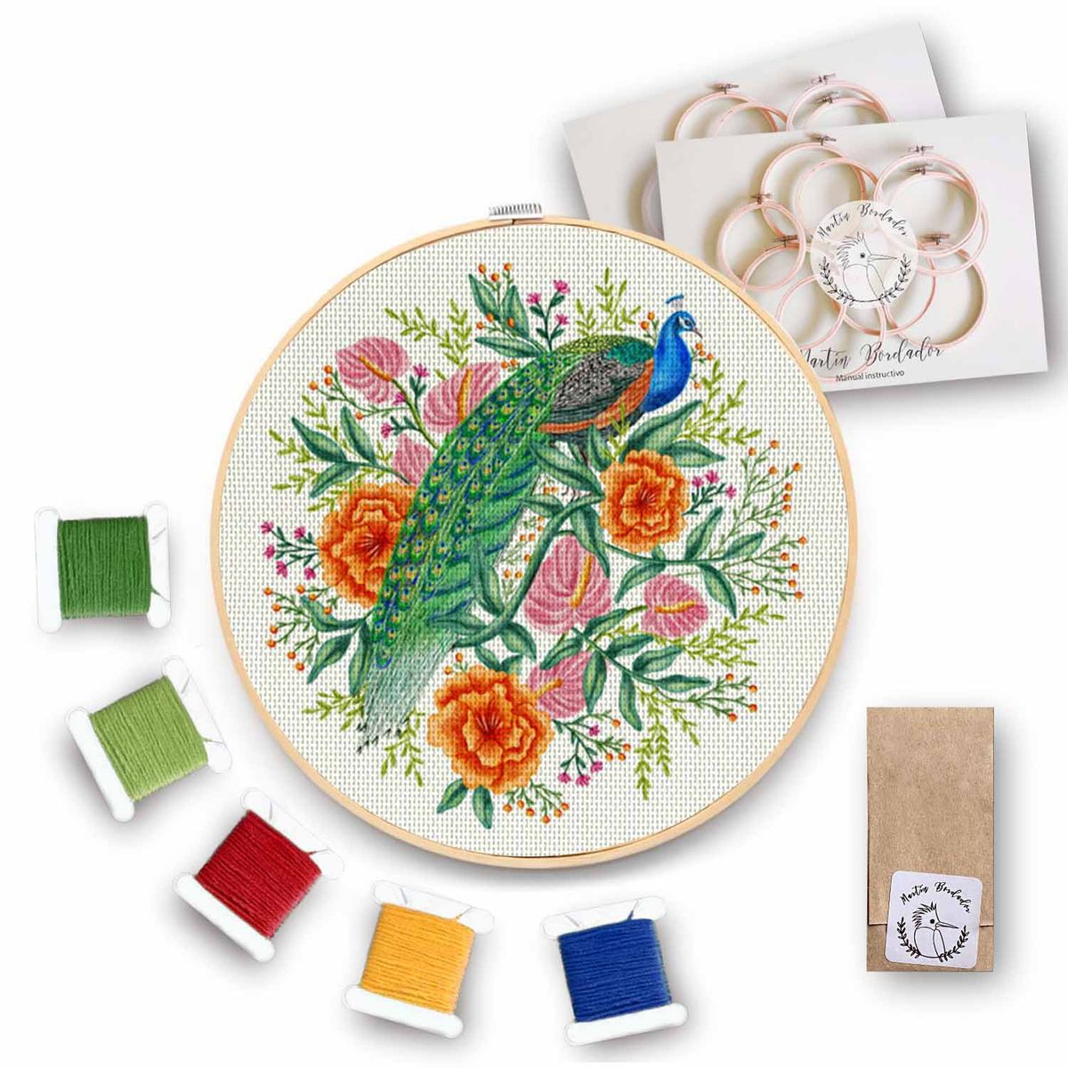 MARTIN BORDADOR - Kit de Bordado Pavo Real