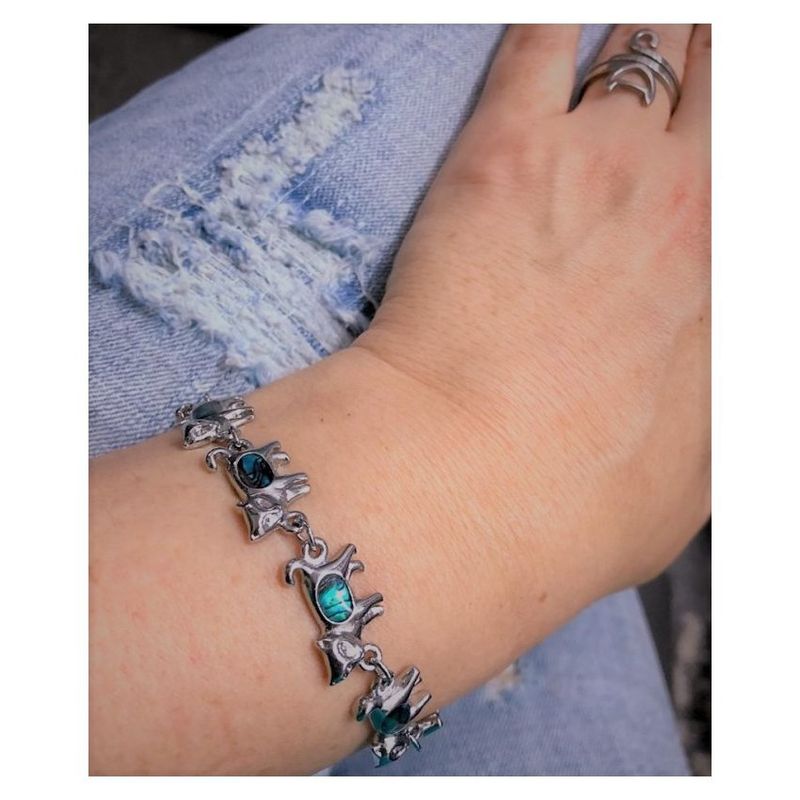 NEKO - Pulsera con gatitos y abalón