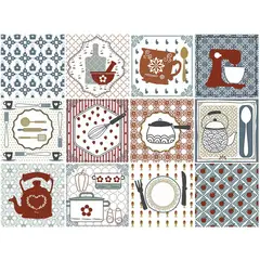DEKOFIX - Azulejos autoadhesivos decorativos transparentes kitchen