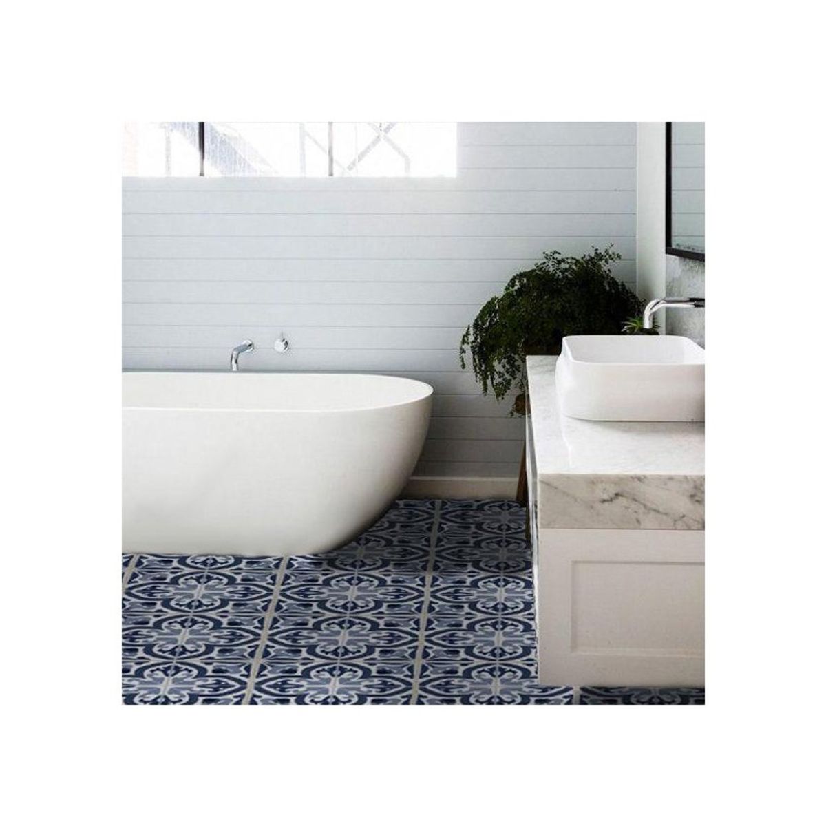 DEKOFIX - Azulejos autoadhesivos decorativos formato grande Mykonos