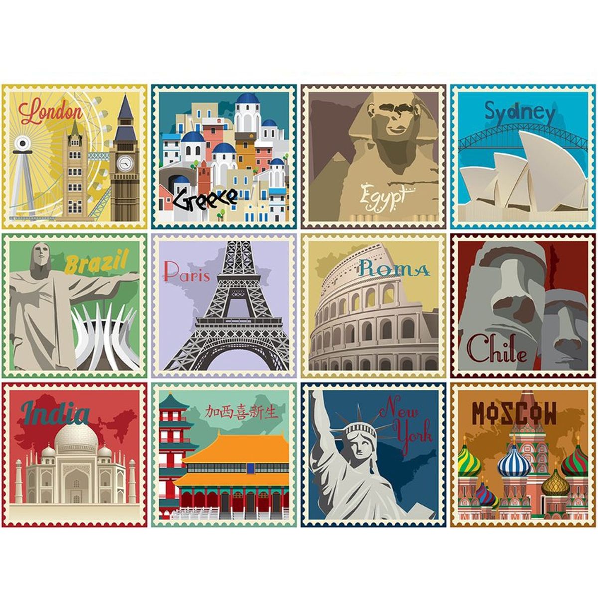 DEKOFIX - Azulejos autoadhesivos decorativos travel