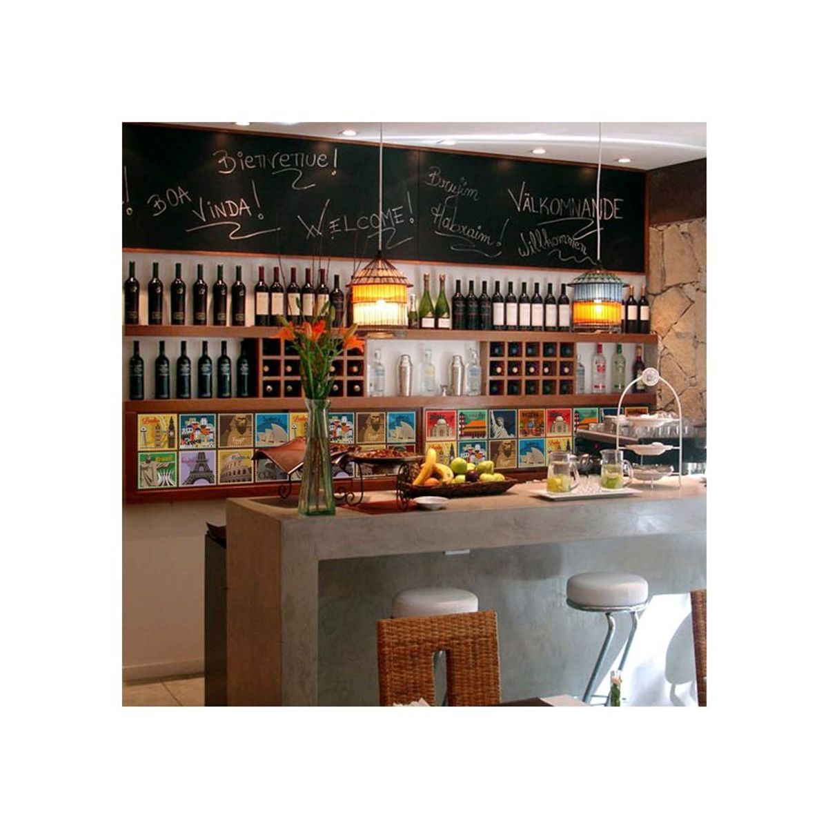 DEKOFIX - Azulejos autoadhesivos decorativos travel