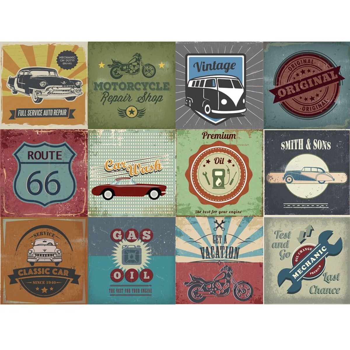 DEKOFIX - Azulejos autoadhesivos decorativos motors