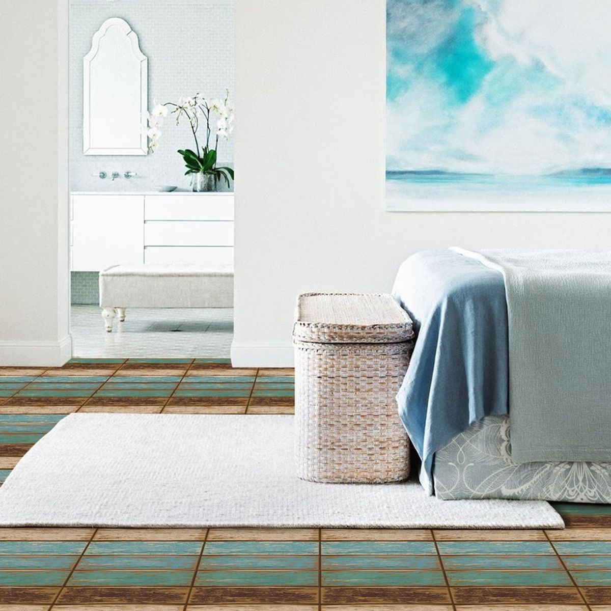 DEKOFIX - Azulejos autoadhesivos decorativos formato grande Beach