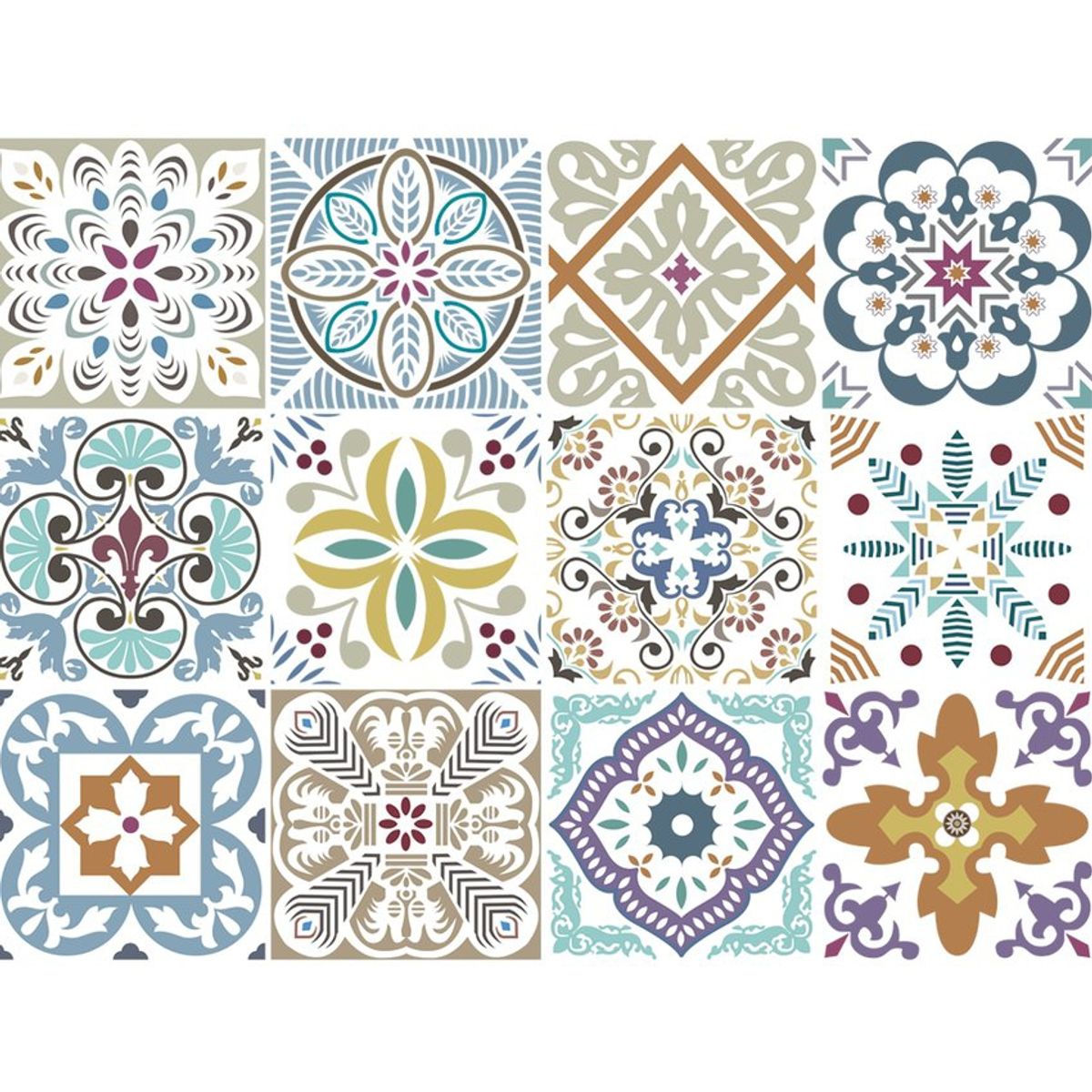 DEKOFIX - Azulejos autoadhesivos transparentes Fleur