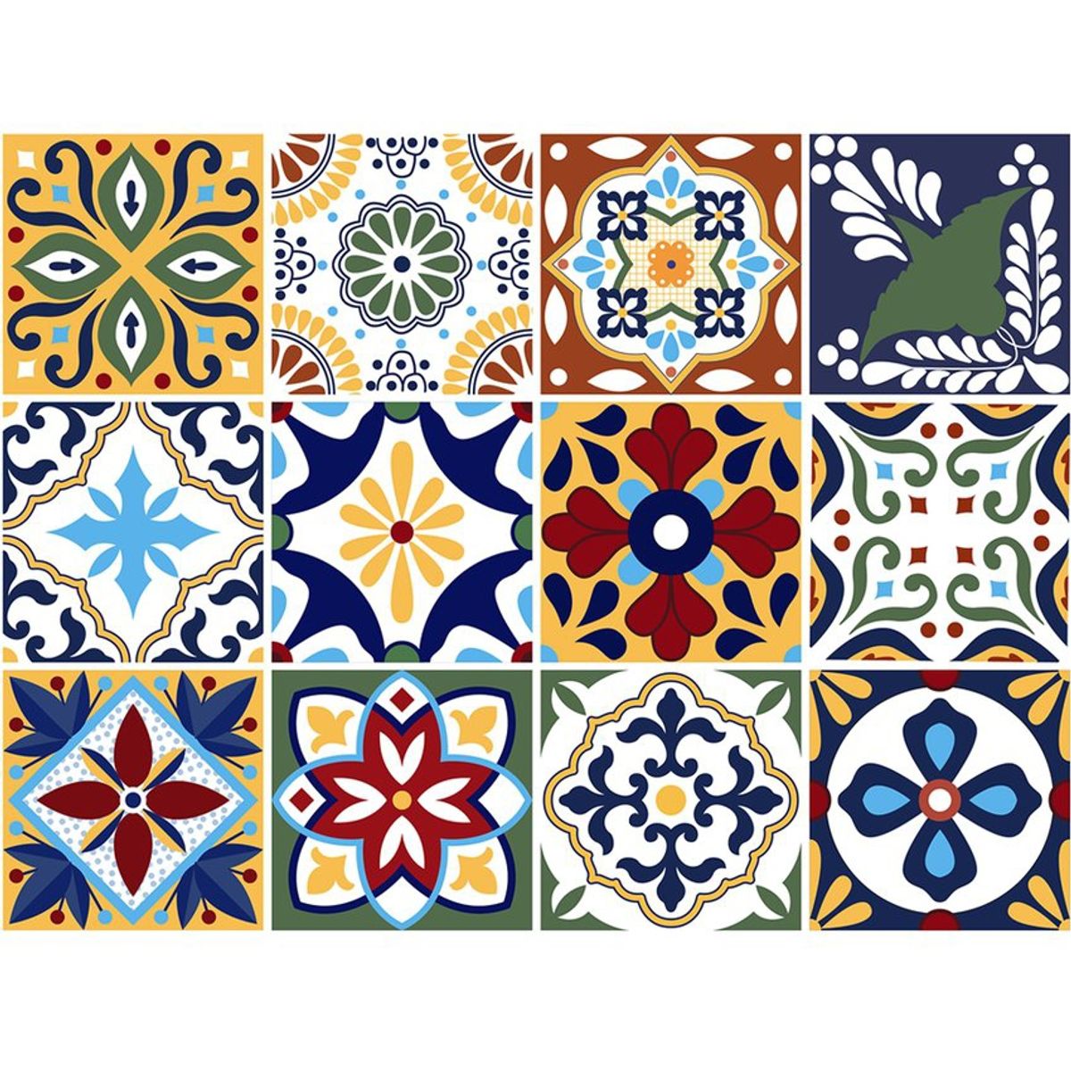 DEKOFIX - Azulejos autoadhesivos decorativos talavera
