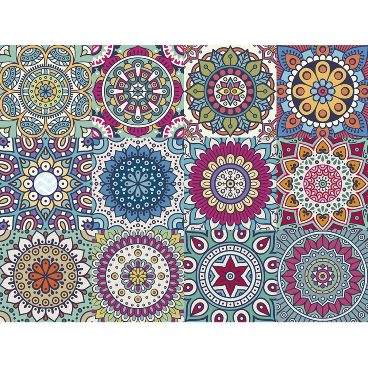 DEKOFIX - Azulejos autoadhesivos decorativos mandala