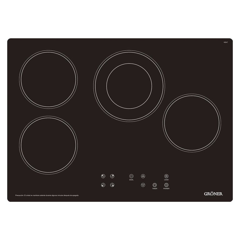 GRONER Encimera Vitrocerámica 4Q Touch