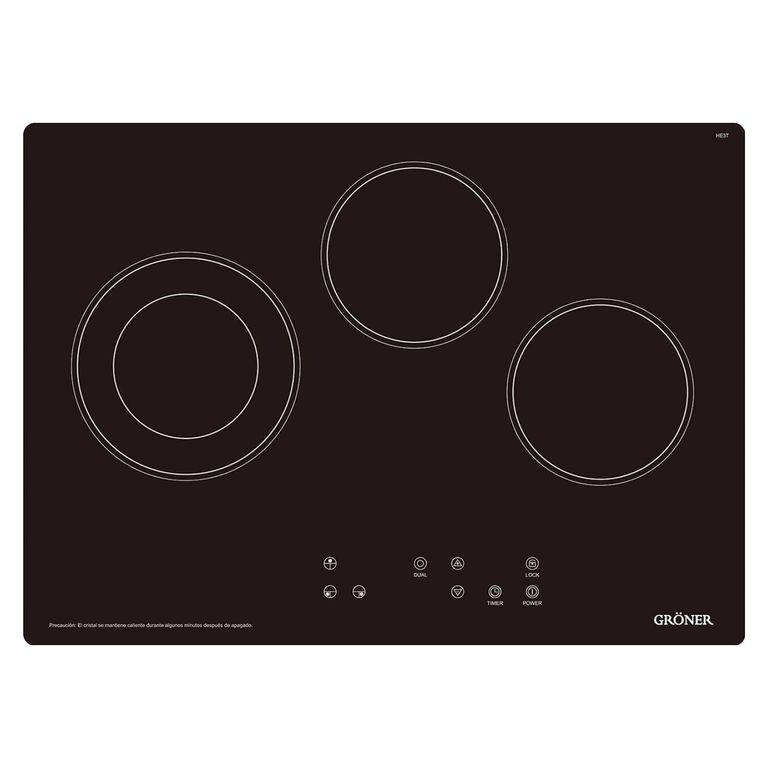 GRONER Encimera Vitrocerámica Touch Dual 3Q