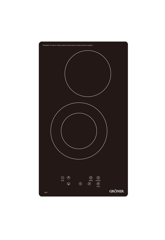 GRONER Encimera Vitrocerámica 2Q Dual