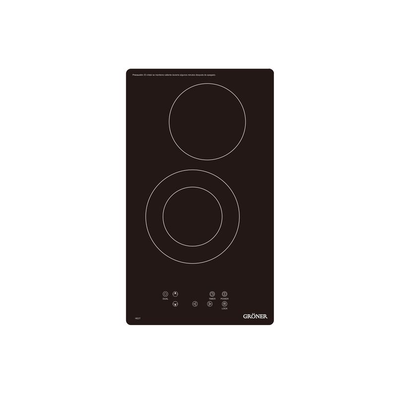 GRONER - Encimera Vitrocerámica 2Q Dual