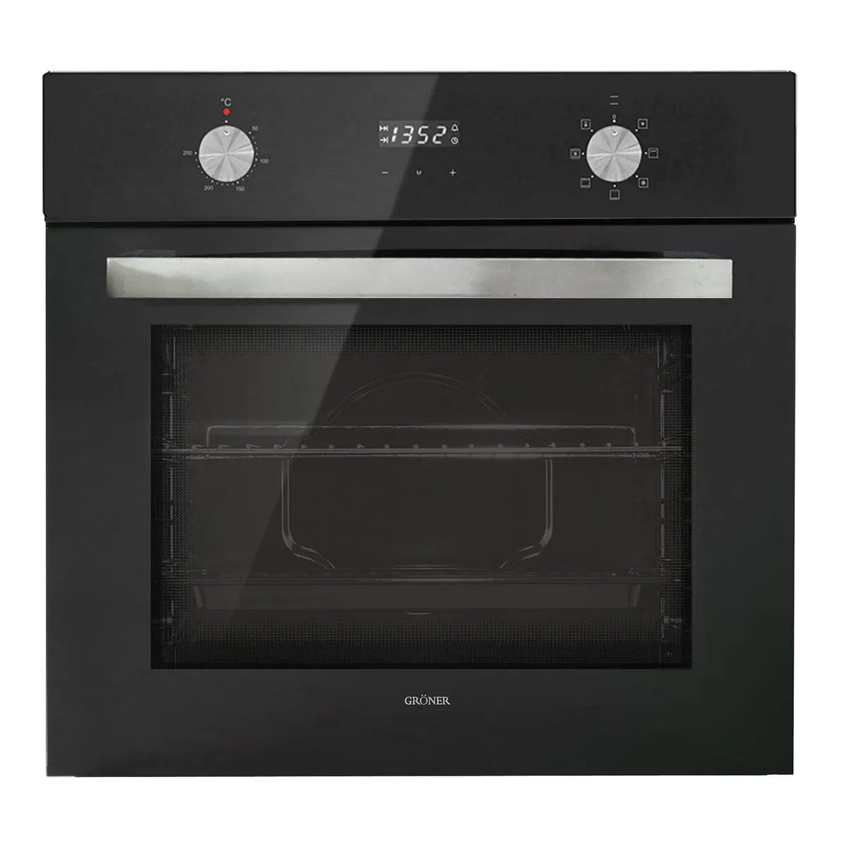 GRONER - Horno Eléctrico Empotrable Black 7F 60L…