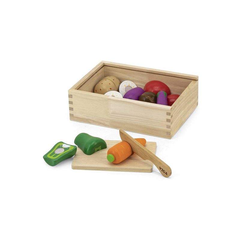 VIGA - Juego Madera Cortar Vegetales