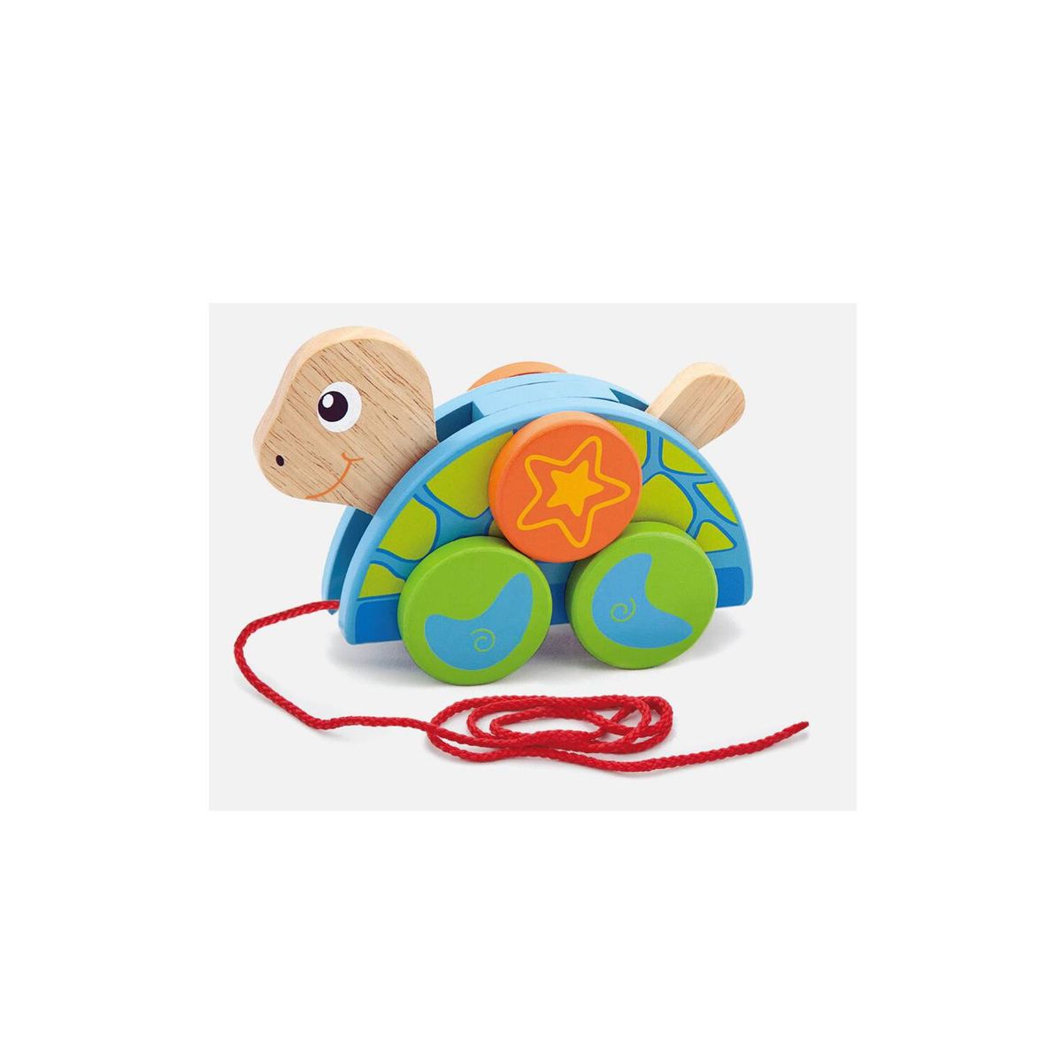 VIGA - Juguete Madera Bebé Tortuga de arrastre
