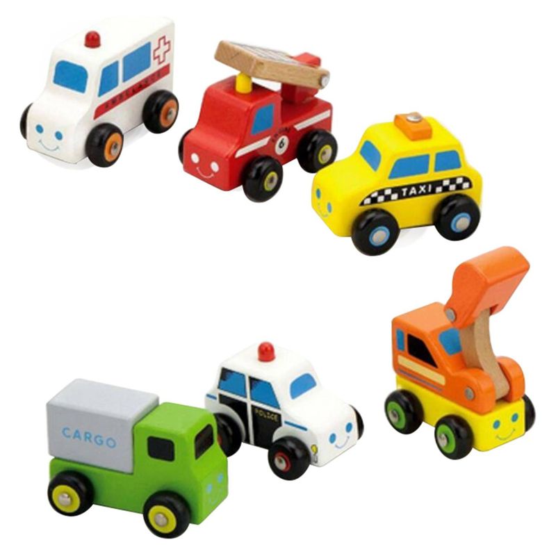 VIGA - Auto madera mini set 6