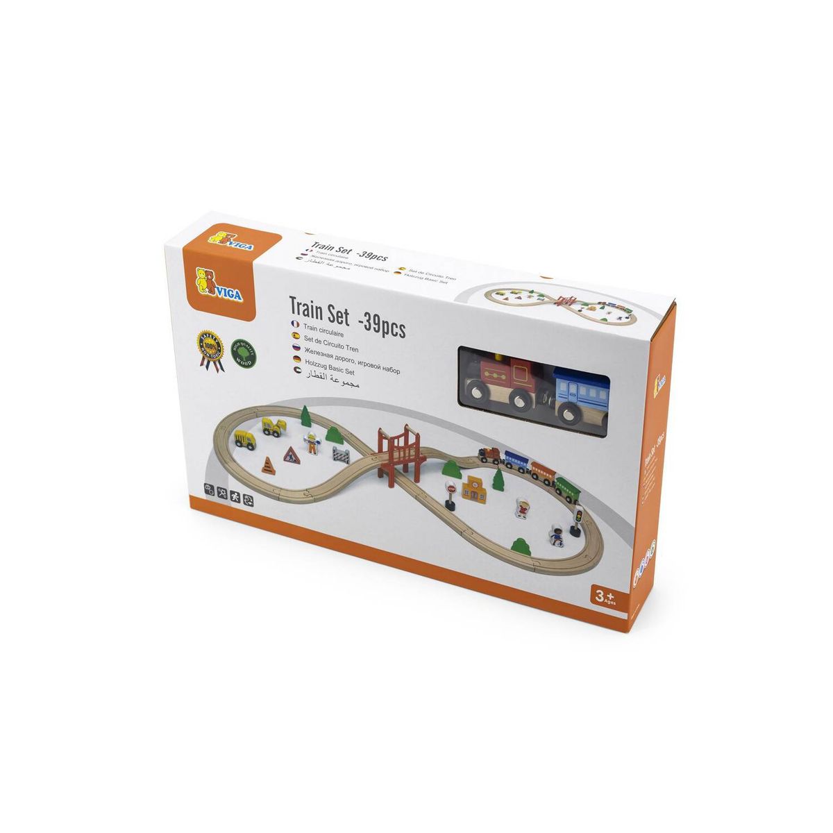 VIGA - TrenSet de Madera 39 pz