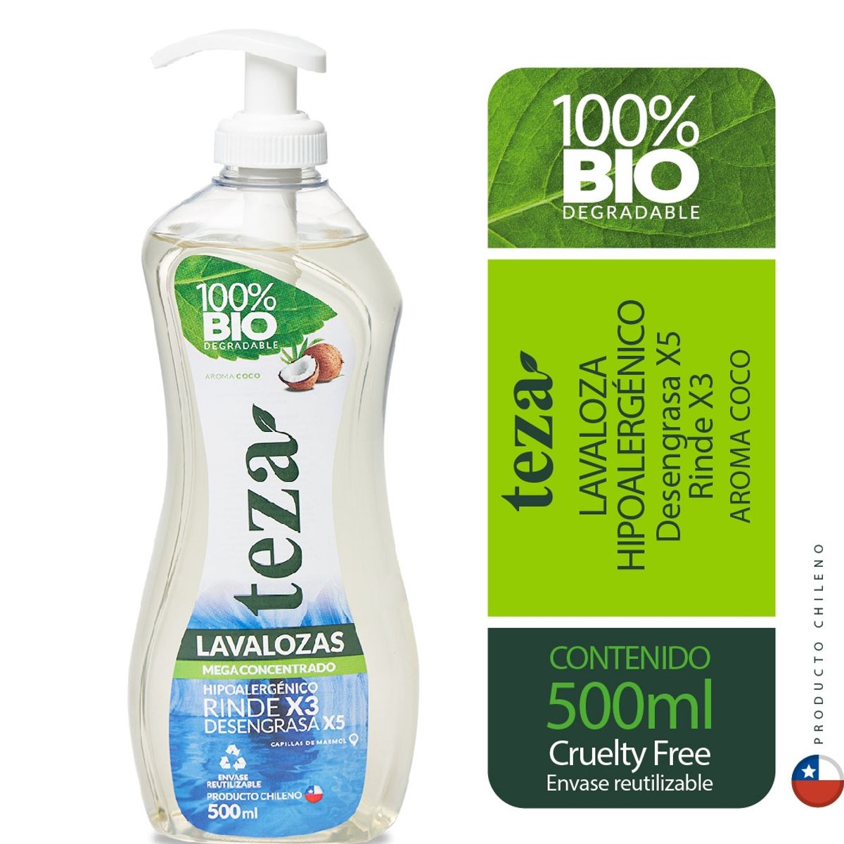 TEZA - 6 Lavalozas Teza 100 Biodegradable Coco