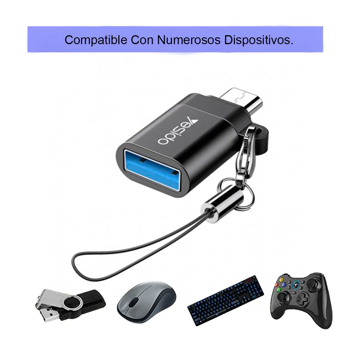 YESIDO - Adaptador OTG YESIDO USB a Micro USB (GS07)