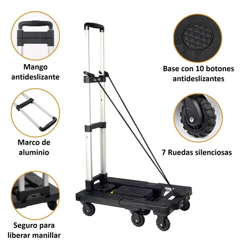 CARRY ALL - Carro De Carga Plegable Tipo Plataforma 150 Kg Carrito Yegua