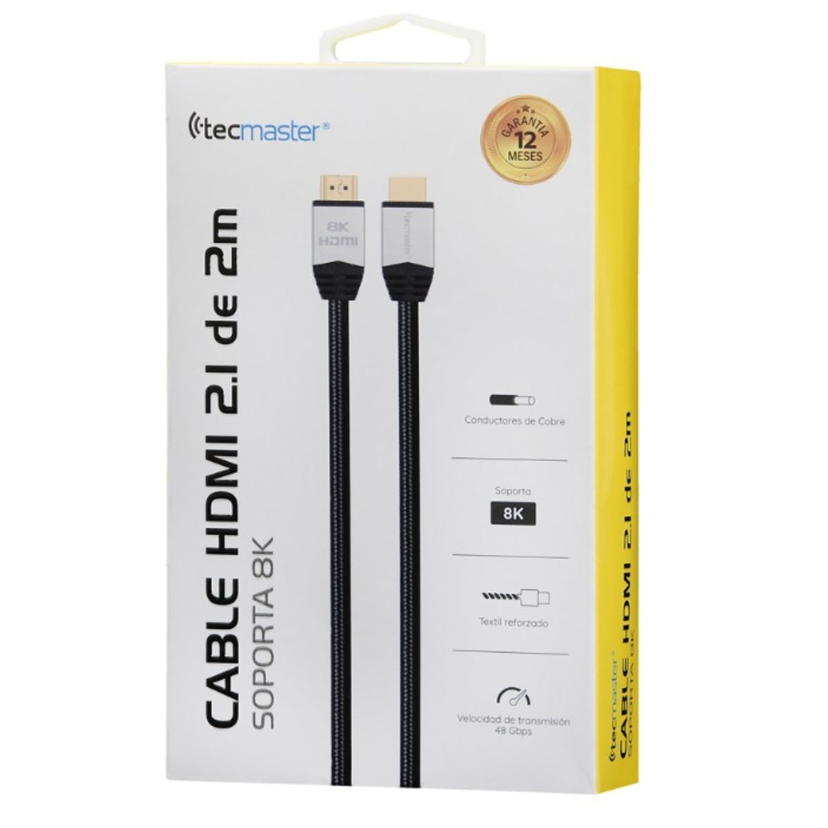 TECMASTER - Cable Hdmi De 2 Mts 2.1 8k Con Hdr Y Earc Tecmaster Ps5 Xbox