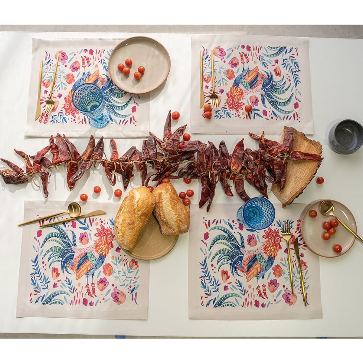 TUYO PRINT - Set Individuales Impermeable Gallito