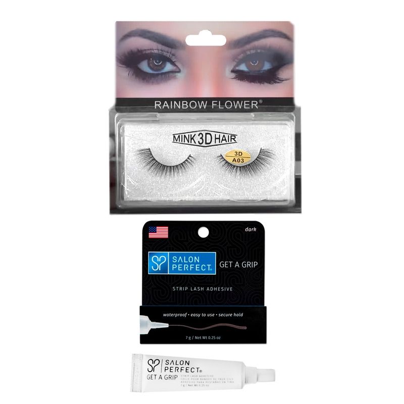 COSMETICAVAL - Set pestañas postizas volumen 3D + pegamento Profesional