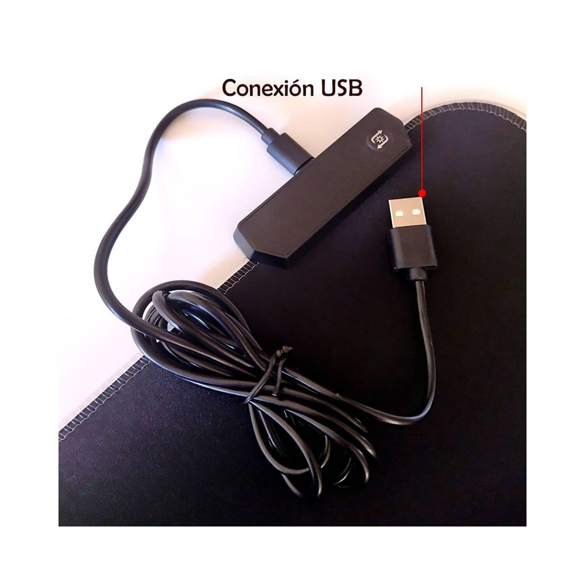 GENERICO - Pad mouse alfombra gamer 80x30 luz rgb