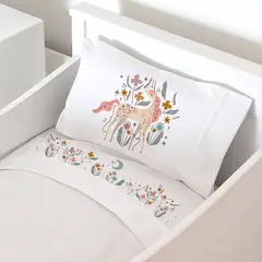 TUYO PRINT - Juego de Sábanas Moises Colecho Unicornio