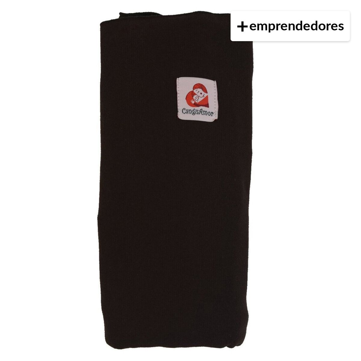 CANGUAMOR - Fular Portabebé Semielasticado Negro Canguamor