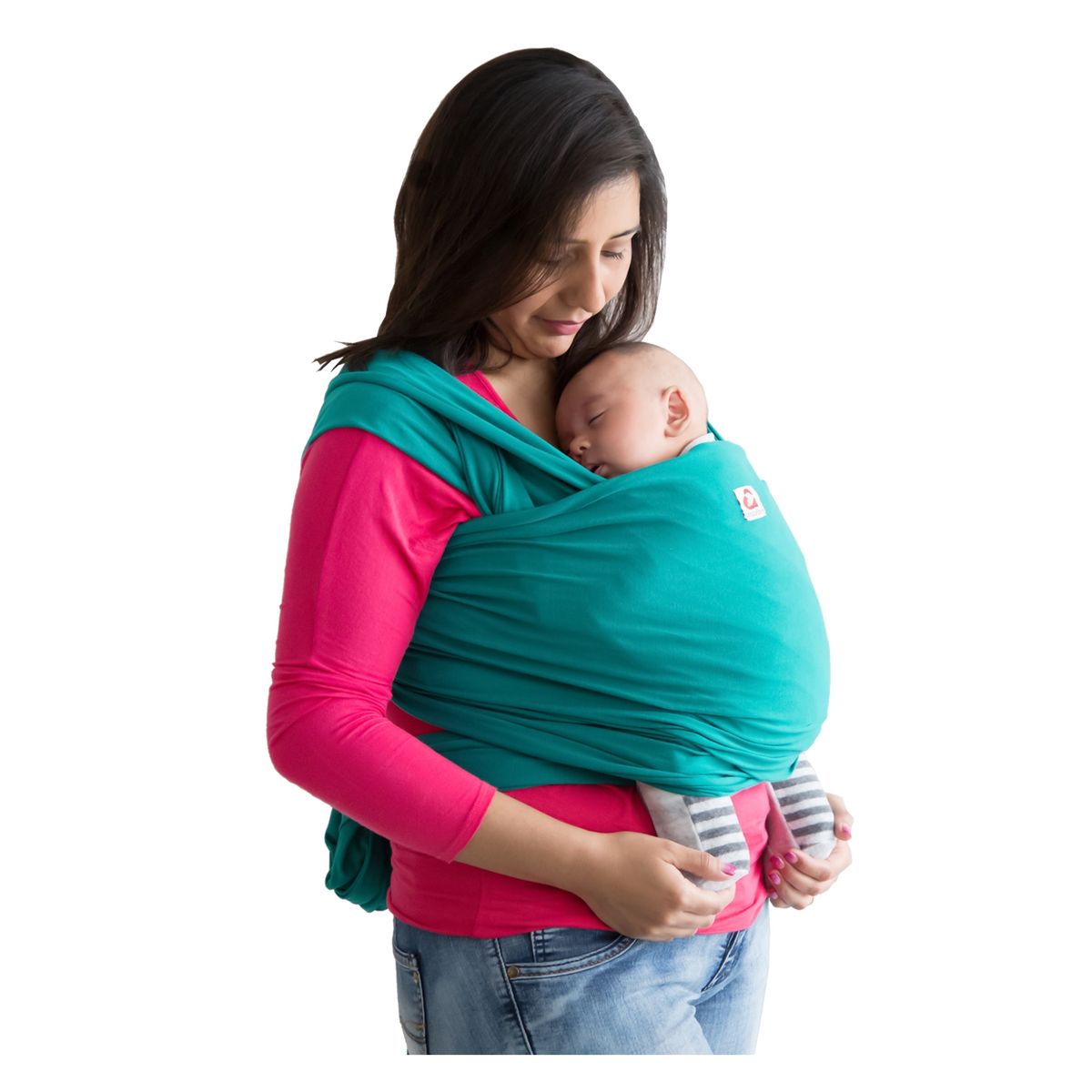 CANGUAMOR - Fular Portabebé Semielasticado Esmeralda