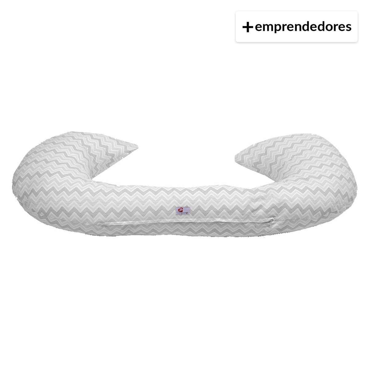 CANGUAMOR - Cojín Descanso Maternal Zigzag Gris.