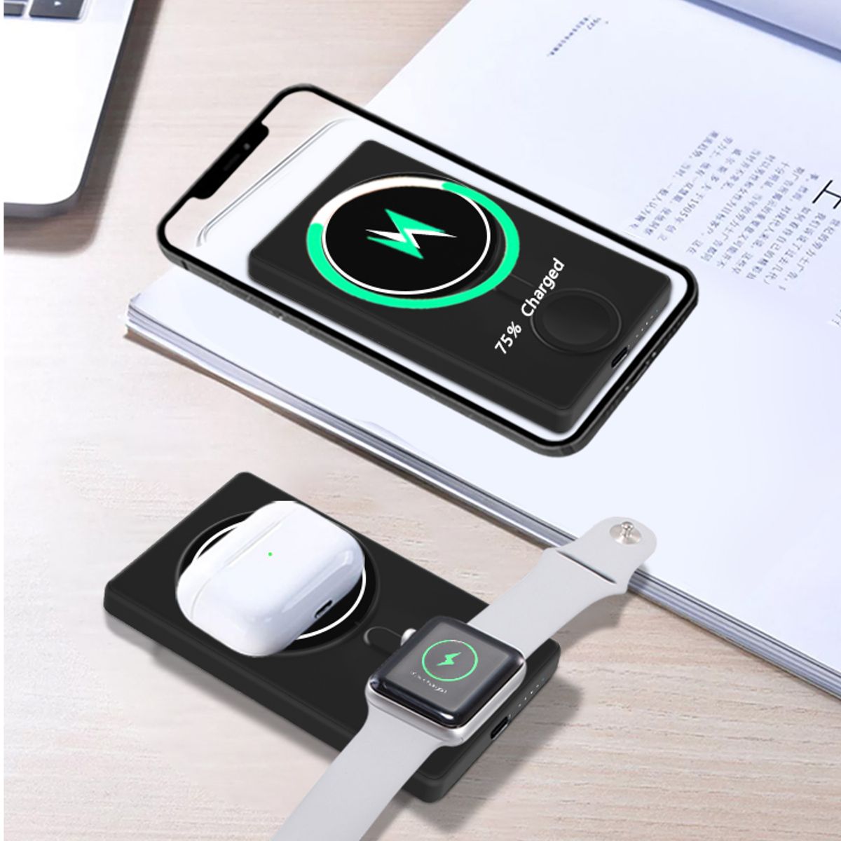 WIRELESS - Batería Externa Magsafe 3en1 para Iphone 5000 Mah MATPRO