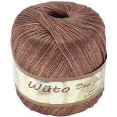 GENERICO - Pack 4 ovillos viscosa tejer 100gr wuto liso café chocolate