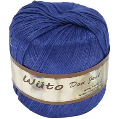 GENERICO - Pack 4 ovillos viscosa tejer 100gr wuto liso azul marino