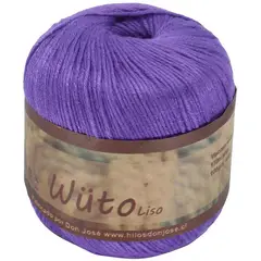 GENERICO - Pack 4 ovillos viscosa tejer 100gr wuto liso morado