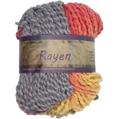 GENERICO - Pack 4 madejas algodón lana 100gr rayen fucsia mostaza gris