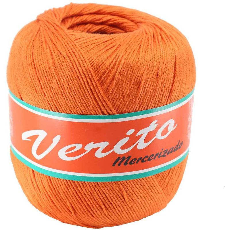 GENERICO - Pack 4 Hilo tejer algodón 100gr verito naranjo