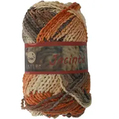 GENERICO - Pack 4 ovillos acrílico 100gr jacinta café naranjo beige