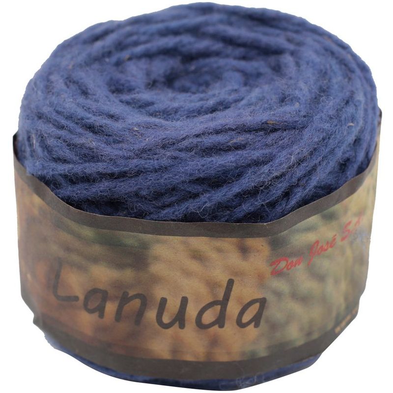 GENERICO - Pack 4 madejas de Lana tejer 100gr lanuda azul baya