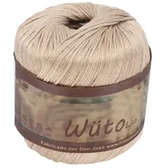 GENERICO - Pack 4 ovillos viscosa. Wuto liso beige