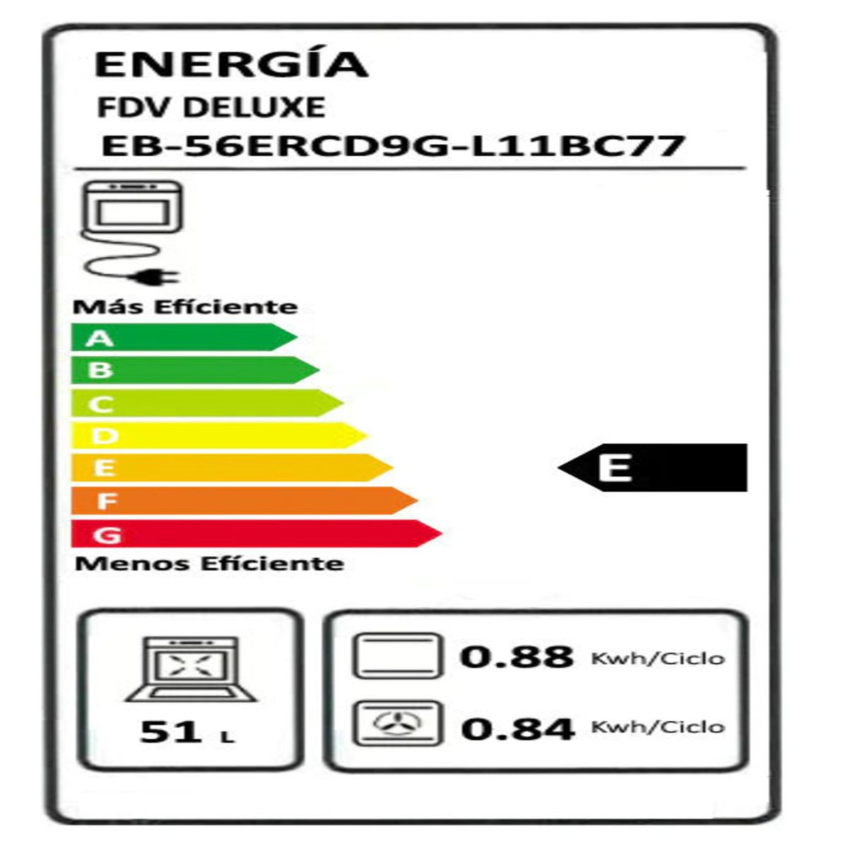 FDV - Horno Eléctrico Fdv Deluxe Prestige 56 Lt