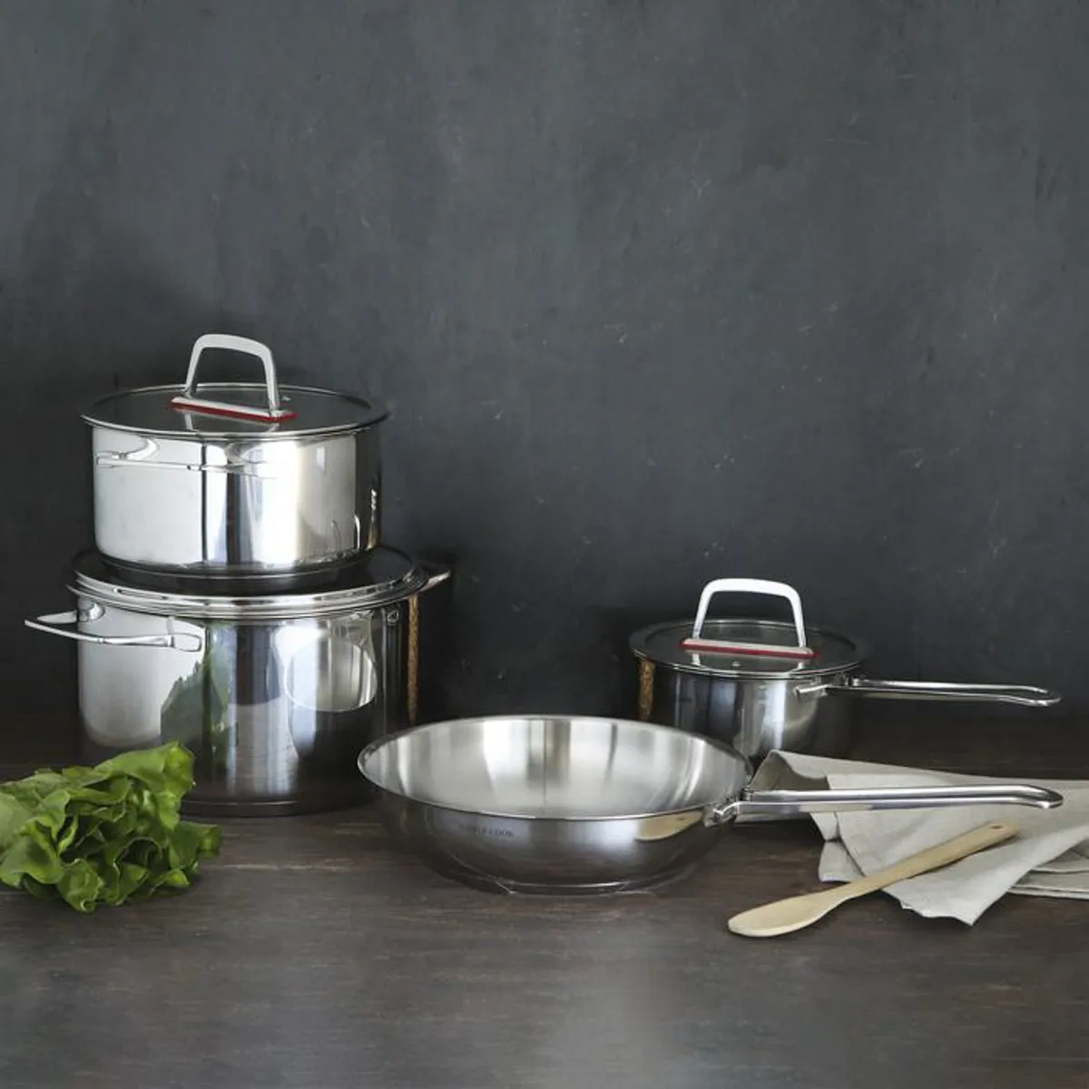 SIMPLE COOK - Bateria Simple Cook Burdeos 7pzs