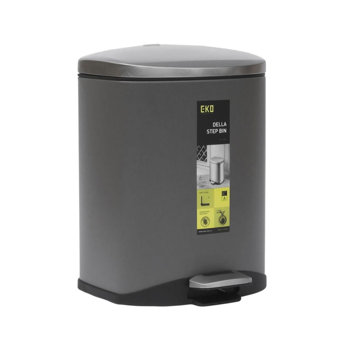 EKO - Basurero EKO Soft Grey 6LT