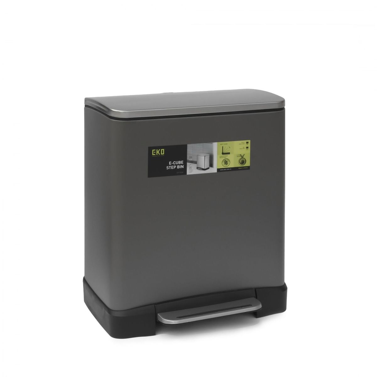 EKO - Basurero Soft Grey EKO 20 LT