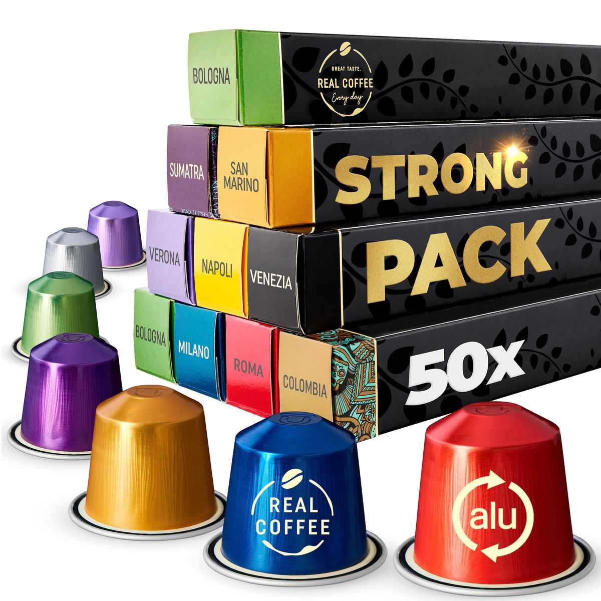 REAL COFFEE - Pack 50 Capsulas Real Coffee compatibles