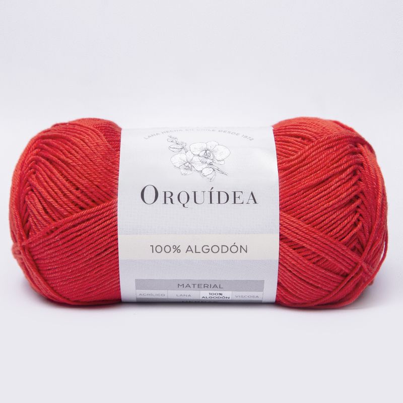 GENERICO - Hilo Algodon Orquidea 100 grs - Rojo Fuego 20