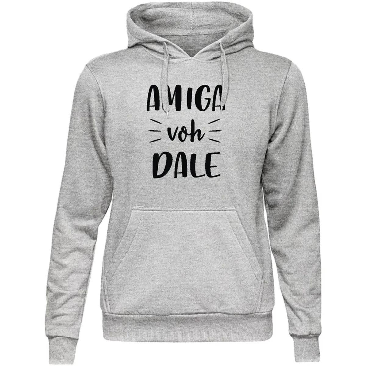 MDC - Mdc polerón de mujer cerrado con capucha feminista amiga voh dale gris