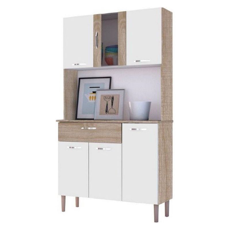 ROCH LTDA - Mueble de cocina 6 puertas m-1884 blanco arena.