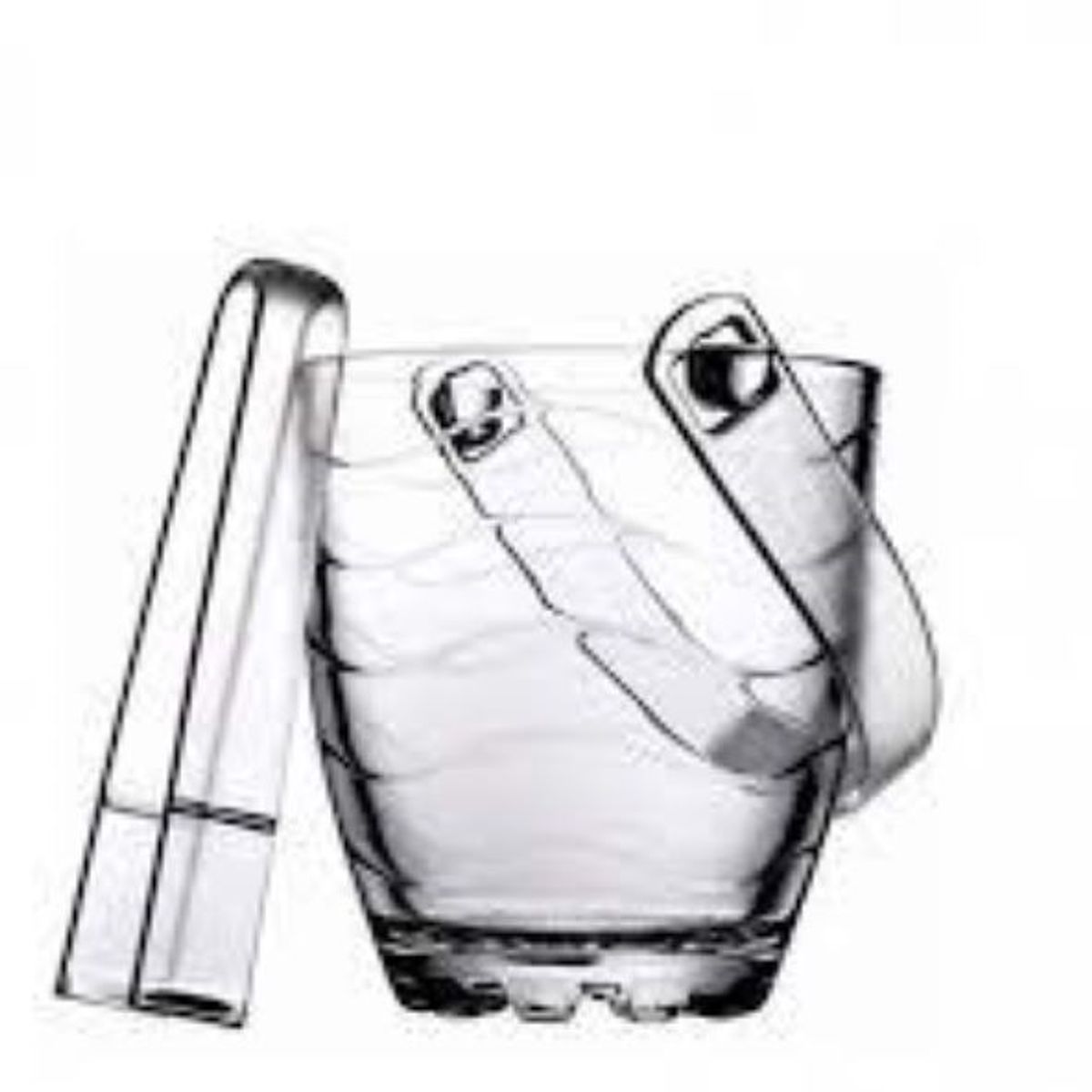 PASABAHCE - Hielera Vidrio Con Tenaza Pasabahce